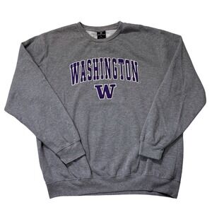 Colosseum Washington Huskies Mens Gray Crewneck Sweatshirt W College - XL